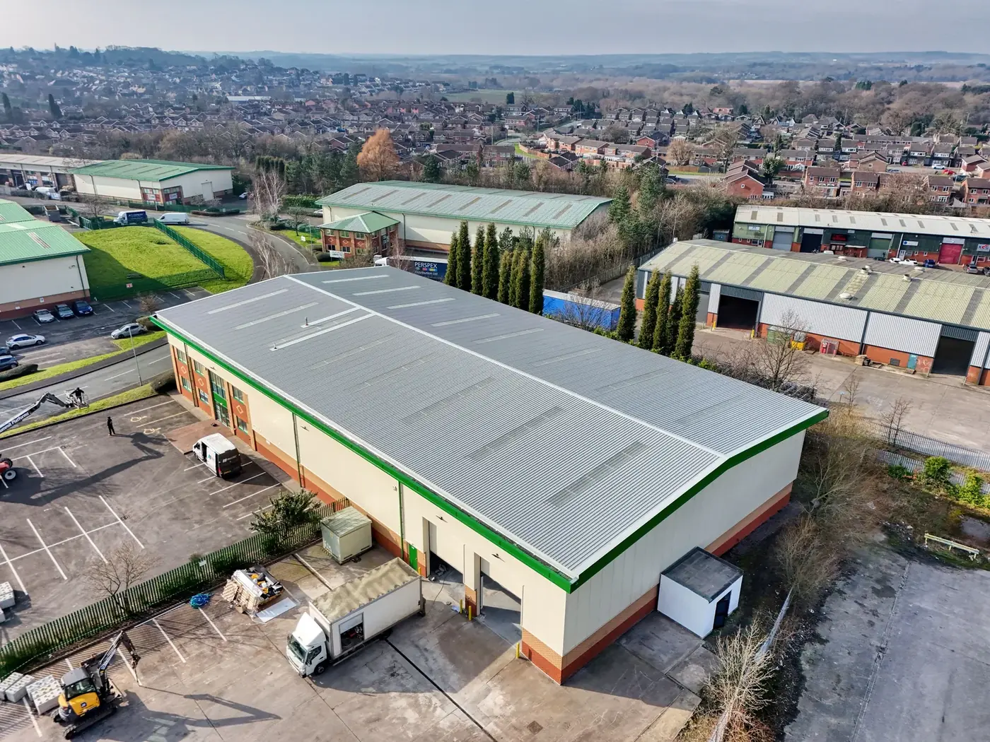 Completed over-clad roof on industrial unit