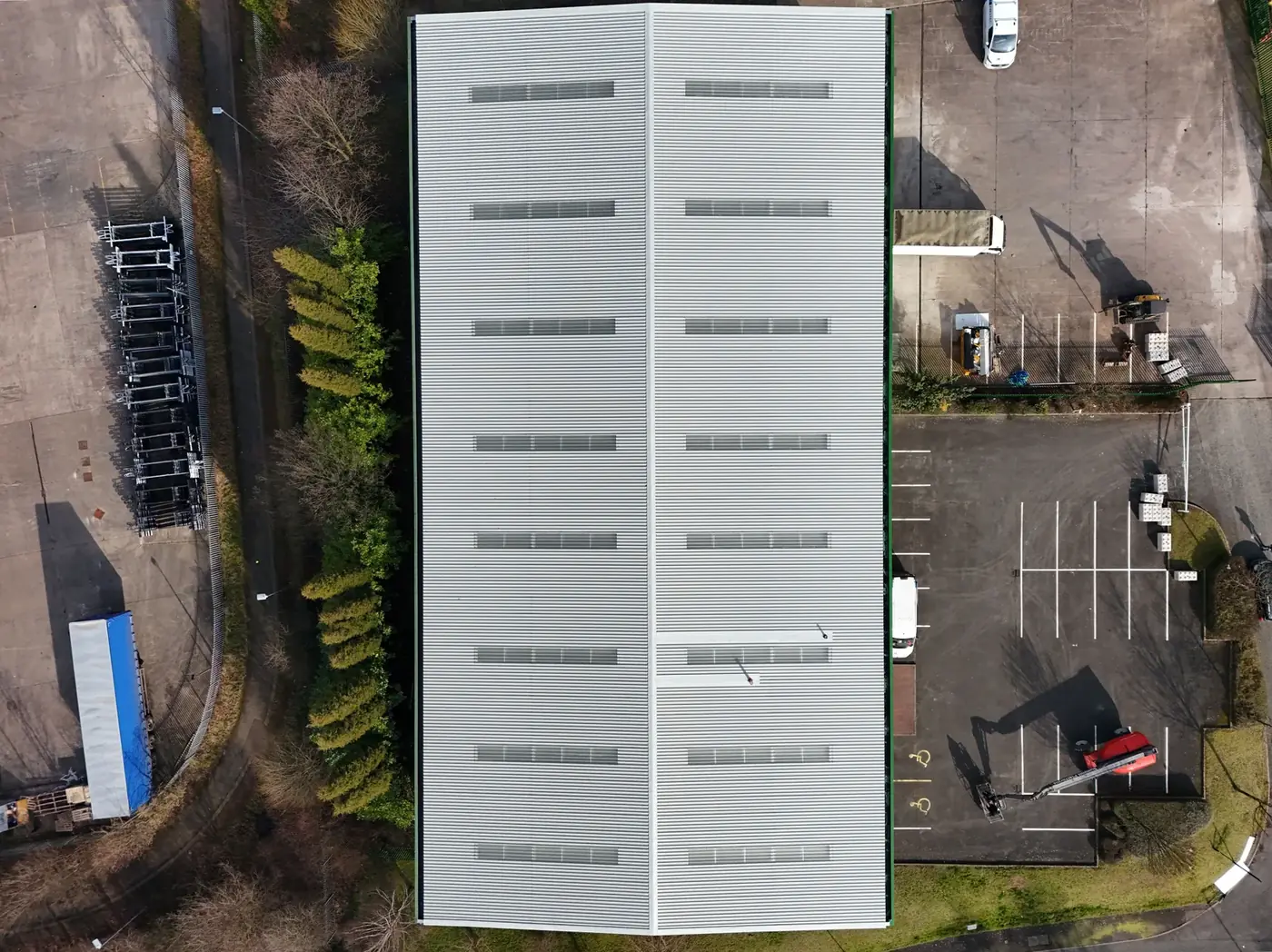 Completed building from above